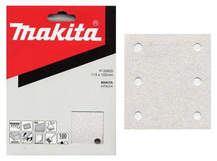 Papír brusný Makita P-35841, 114x102mm, hrubost P120, 10ks