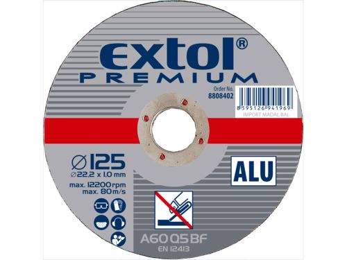 Kotouč řezný na hliník Extol 8808402, 125x1,0x22,2mm, EXTOL PREMIUM