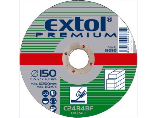 Kotouč brusný na kámen Extol 8808808, 180x6,0x22,2mm, EXTOL PREMIUM
