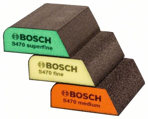 3dílná sada abrazivních houbiček Bosch 2608621252