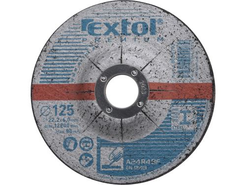 Kotouč brusný na ocel Extol 8808702, 125x6,0x22,2mm, EXTOL PREMIUM