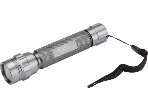 Svítilna kovová s LED žárovkou Extol 8862113, LED žárovka o průměru 5mm (30 000mcd), tělo z aluminiové slitiny
