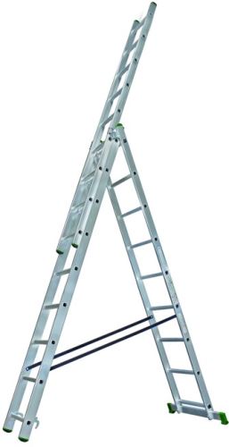 Proteco žebřík multifunkční hliníkový 3x9 s úpravou na schody, 530cm