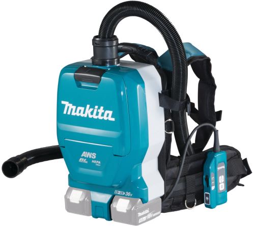 Aku-vysavač zádový Makita DVC265ZXU s AWS Li-ion 2x18V, bez aku