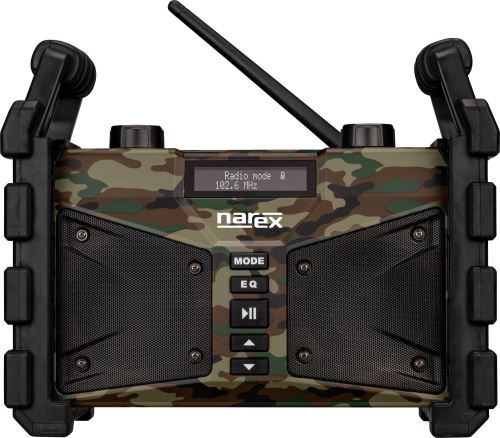 Narex CBT-02 přenosné pracovní rádio s funkcí Bluetooth a Powerbanky CAMOUFLAGE 65406326
